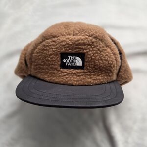 The North Face Brown Black Fleece Trapper Hat Kids m 4/5T